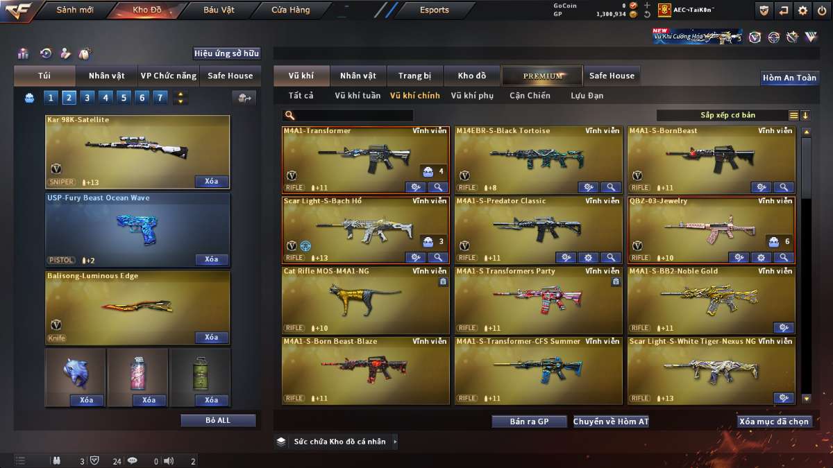 shop acc cf uy tin gia re